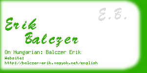 erik balczer business card